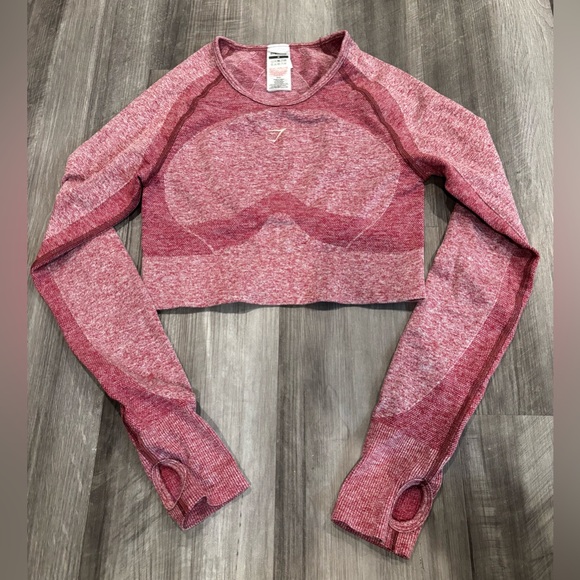 Gymshark Tops - Gymshark Maroon Long Sleeve Top Size Medium